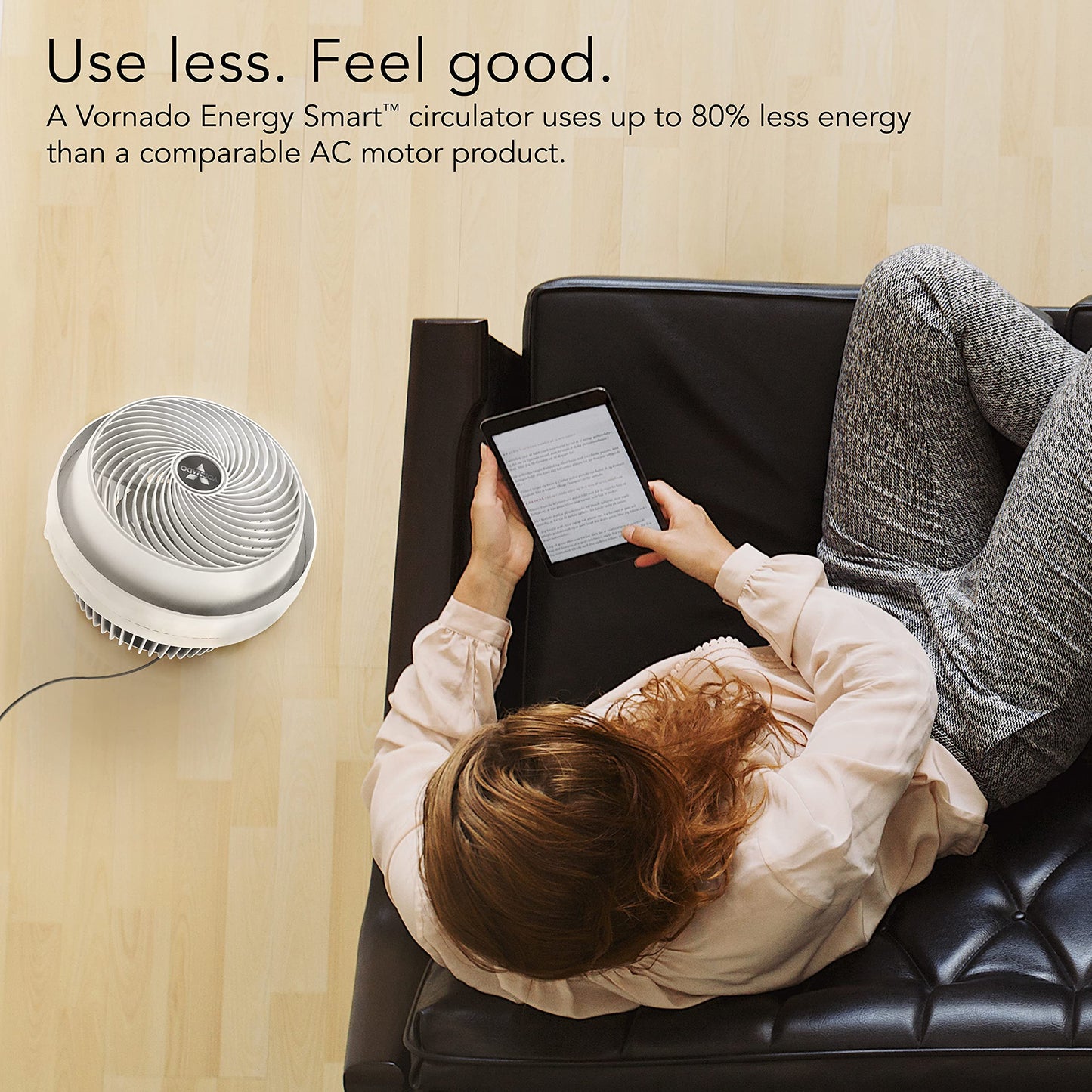 Vornado 610DC Energy Smart Air Circulator Fan with Variable Speed Control, DC Motor, Adjustable Head, Quiet Fan for Bedroom, Office, Home