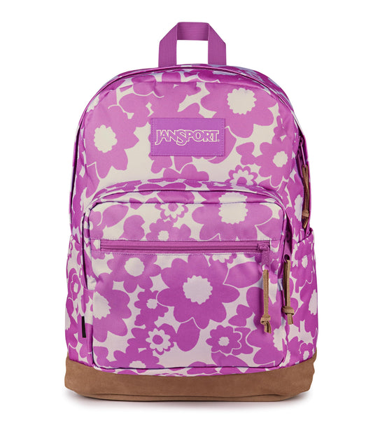JanSport Right Pack Backpack - Durable Daypack with Padded 15 Laptop Sleeve, Spacious Main Compartment & Integrated Water Bottle Pocket - Blossom Bae