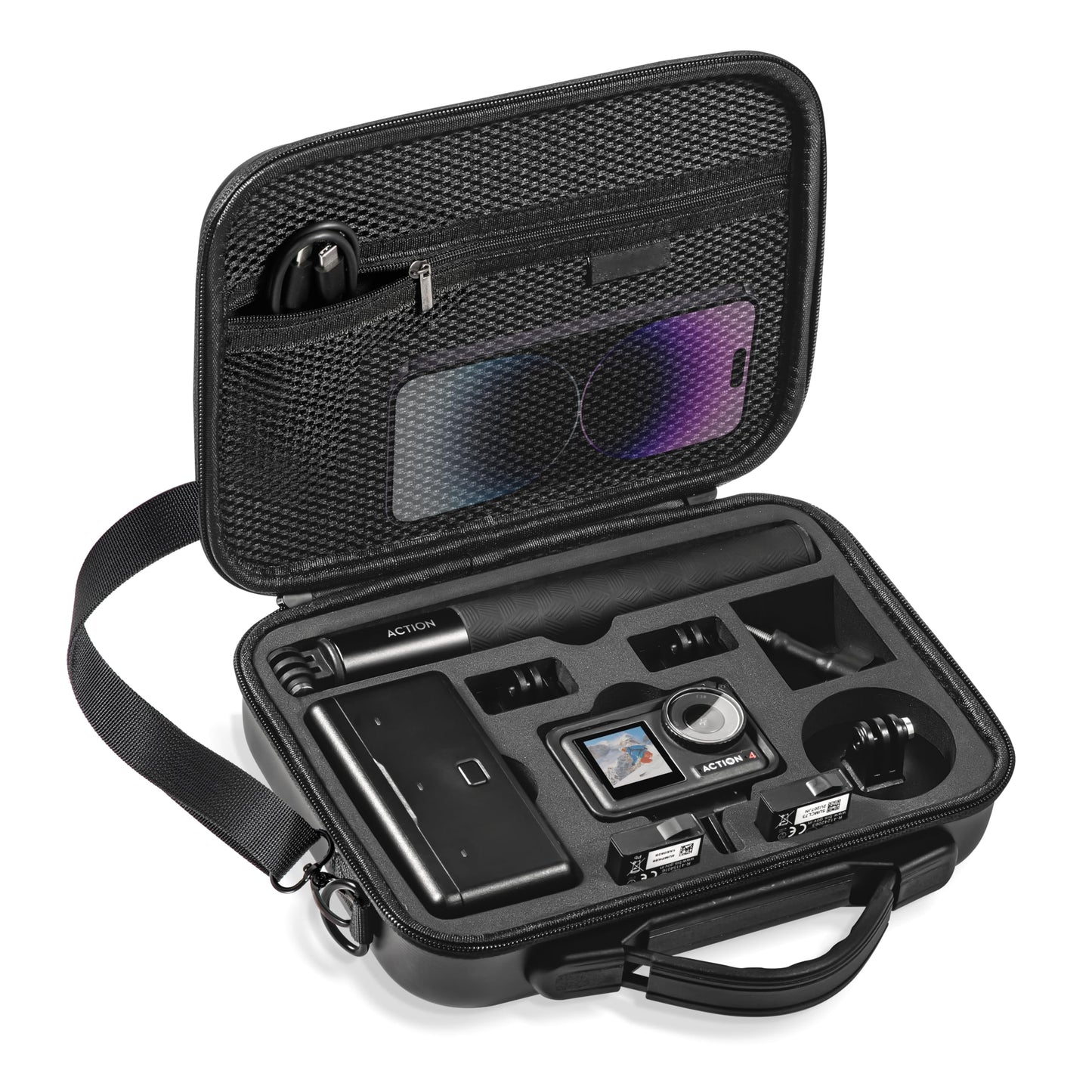 Tomat Action 5 Pro Carrying Case for DJI Osmo Action 5 Pro/Action 4 Camera Accessories Hard Shell Bag Travel Case Compatible with DJI Action 5