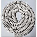 DIY-BizPhones 5-Pack Lot Off White 25 Ft Long Handset Cord Compatible with Panasonic Phone KX T7000 TS TSC Series T7020 T7030 T2335 T2355 T2365 TS105