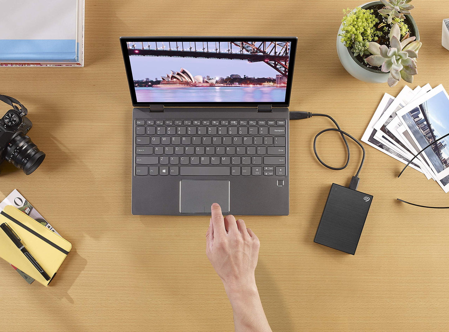 Seagate One Touch, 1TB, Password Activated Hardware encryption, Portable External Hard Drive, PC, Notebook & Mac, USB 3.0, Black (STKY1000400)