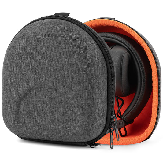 Geekria Shield Headphones Case Compatible with Marshall Major V/IV/III/II, Mid ANC and More, Replacement Hard Shell Travel Carrying Bag (Dark Grey)
