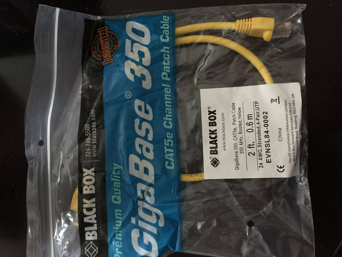Black Box CAT5E 350MHZ STR UTP PVC SNG YL 2FT