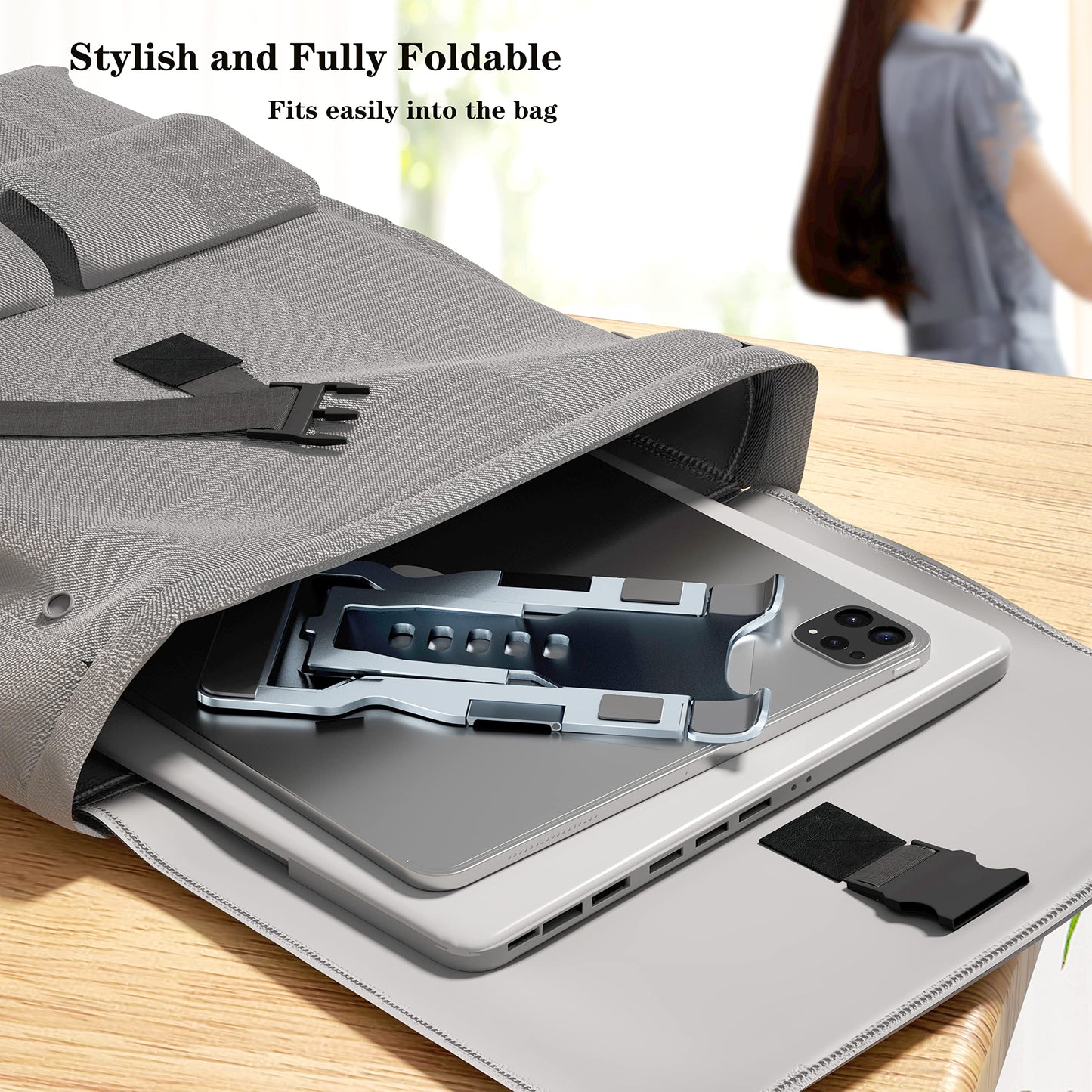 Versinan Phone Stand for Desk, Adjustable Cell Phone Stands, Foldable Metal Phone Stands for All Smartphone