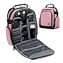 USA Gear Portable Camera Backpack for DSLR with Customizable Accessory Dividers, Weather Resistant Bottom and Comfortable Back Support - Compatible