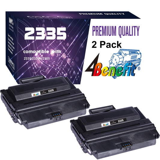 4Benefit (2-Pack?Black) Compatible 330-2209 330-2208 2335 Toner Cartridge Used for Dell 2335 2355 2335DN 2355DN Laser Printer (High Yield)