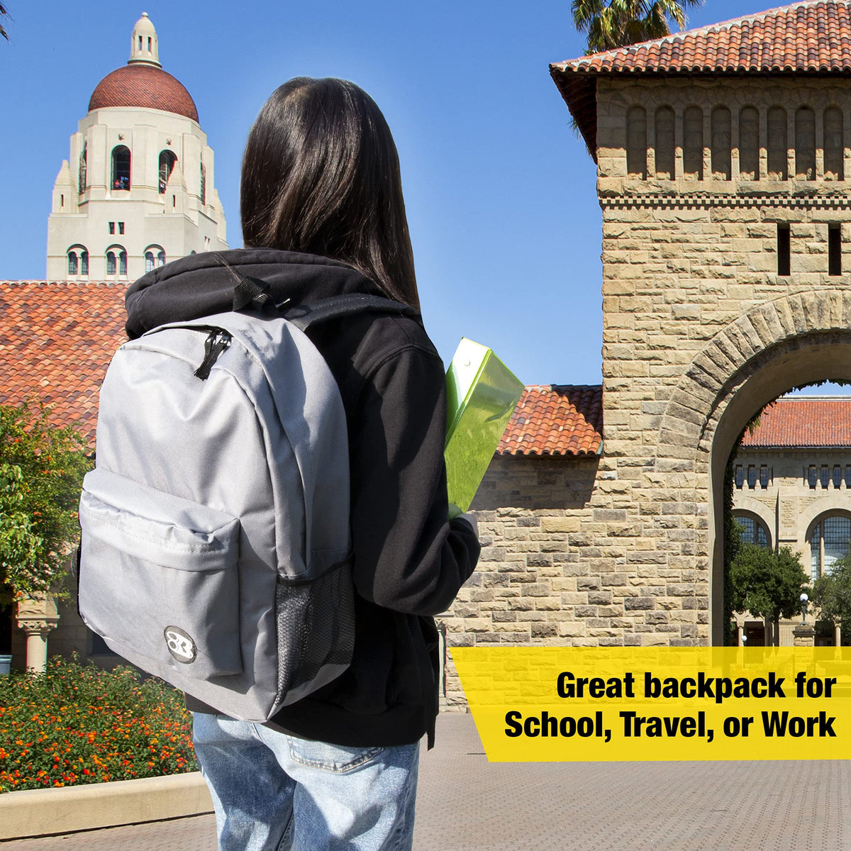 BAZIC PRODUCTS 17 in Mustard Classic School Backpack