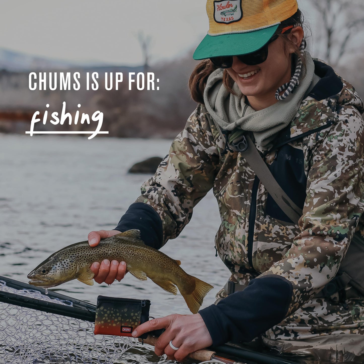 Chums Surfshorts Wallet – Lightweight Minimalist Zippered Wallet with Clear ID Window, Water-Resistant with Key Ring, Rainbow Tie Dye