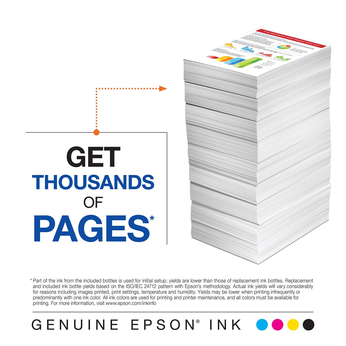 EPSON 512 EcoTank Ink Ultra-high Capacity Bottle Yellow (T512420-S) Works with ET-7700, 7750