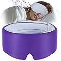 MUSICOZY Ice Silk Sleep Headphones with Bluetooth Mask, Eye Mask for Sleeping in Total Darkness, 5.4 Bluetooth Sleep Mask Sleep Headphones, Soft…