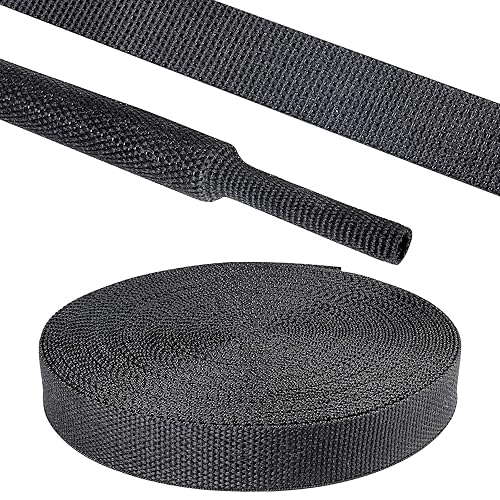 Sonoreboom 2 in 1 Heat Shrink Braided Sleeving Fabric Tubing-Ideal fit Irregular Shape Hose/Cable/Wire (3/8"(10mm), 22FT)