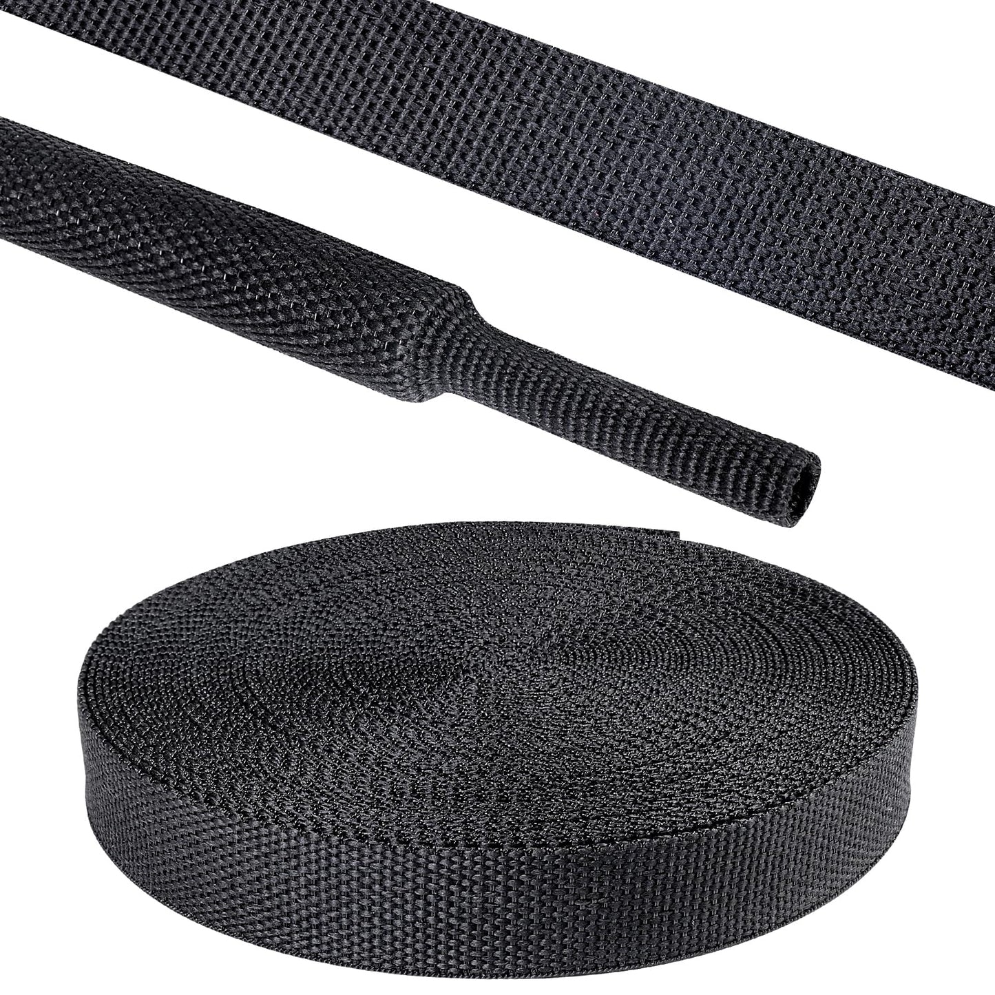 Sonoreboom 2 in 1 Heat Shrink Braided Sleeving Fabric Tubing-Ideal fit Irregular Shape Hose/Cable/Wire (3/8"(10mm), 22FT)