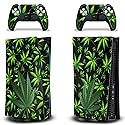 AMR Racing 247 Skins Graphics kit Sticker Decal Compatible with PS5 Playstation 5 and DualSense Controllers - Weeds Black