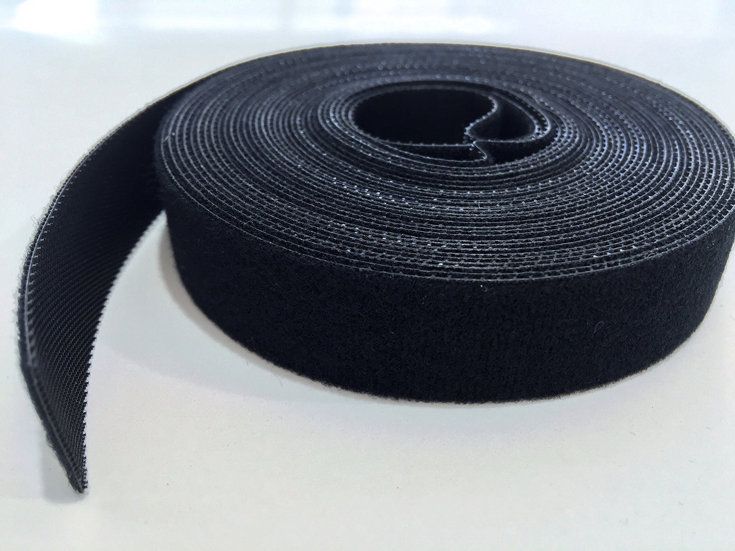 AIRNIX 2-Pack 3/4 in. x 20 ft. Black Nylon Cable Tie Roll, Double Sided Hook & Loop