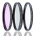Ultimaxx Professional 3-Piece Multi-Coated Filter Set for Digital and Video Cameras with HD Optics and 52mm Diameter
