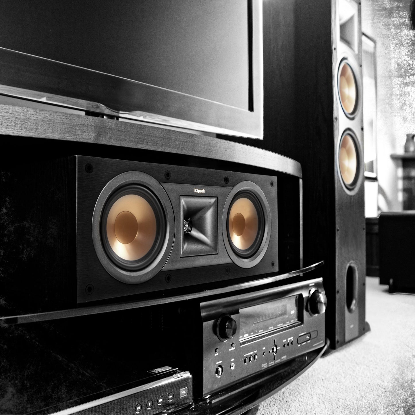 Klipsch Reference R-25C Reference Two-Way Center Channel Speaker, 400W Peak Power