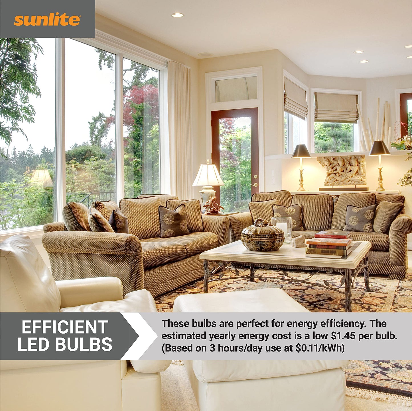 Sunlite LED A19 Household Light Bulbs, 12 Watts (75W Equivalent), 1100 Lumens, 120 Volt, Medium Base (E26), Non-Dimmable, Frost Finish, UL Listed