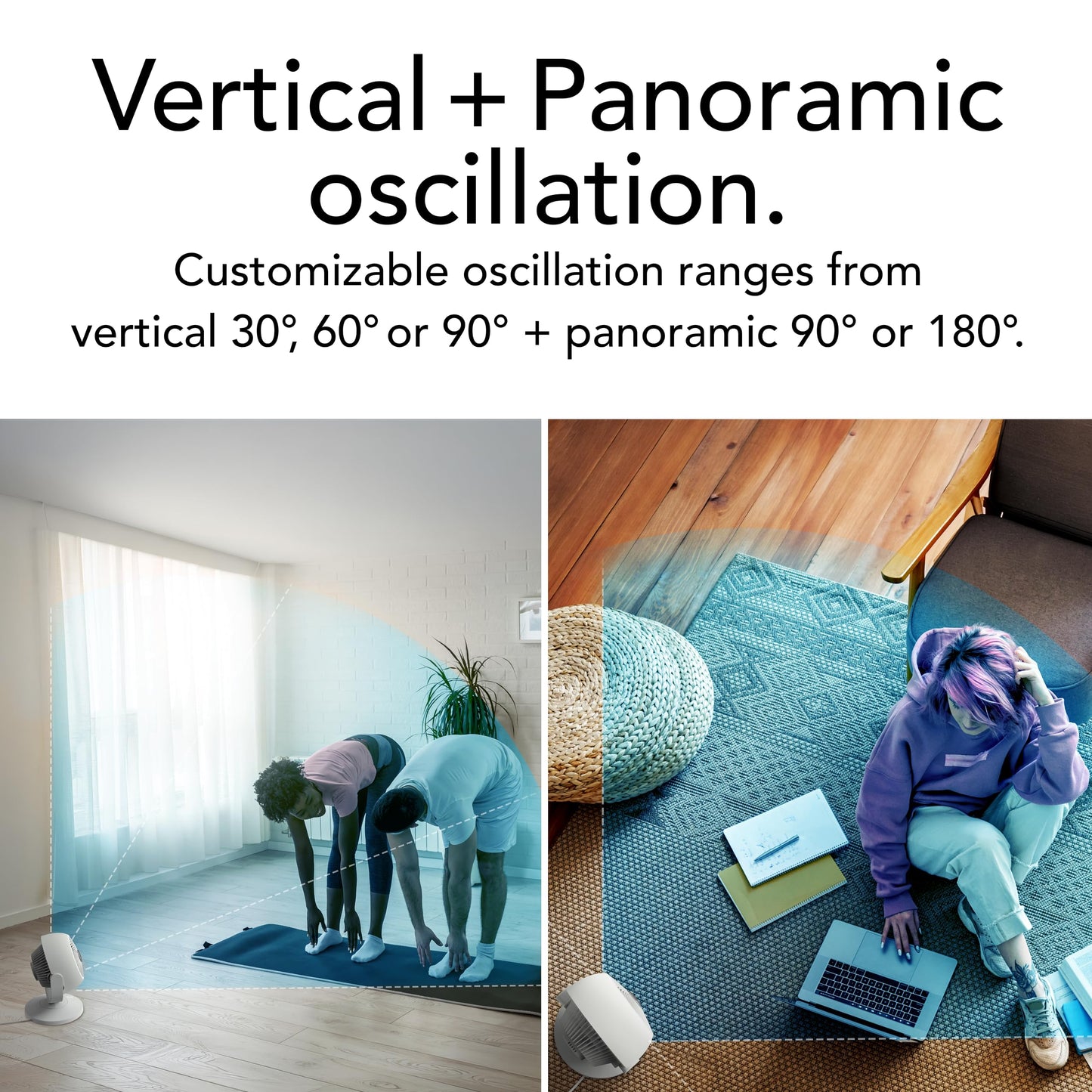 Vornado VORA™ 8 Large Air Circulator, OmniWave™ Oscillation, Remote, Timer