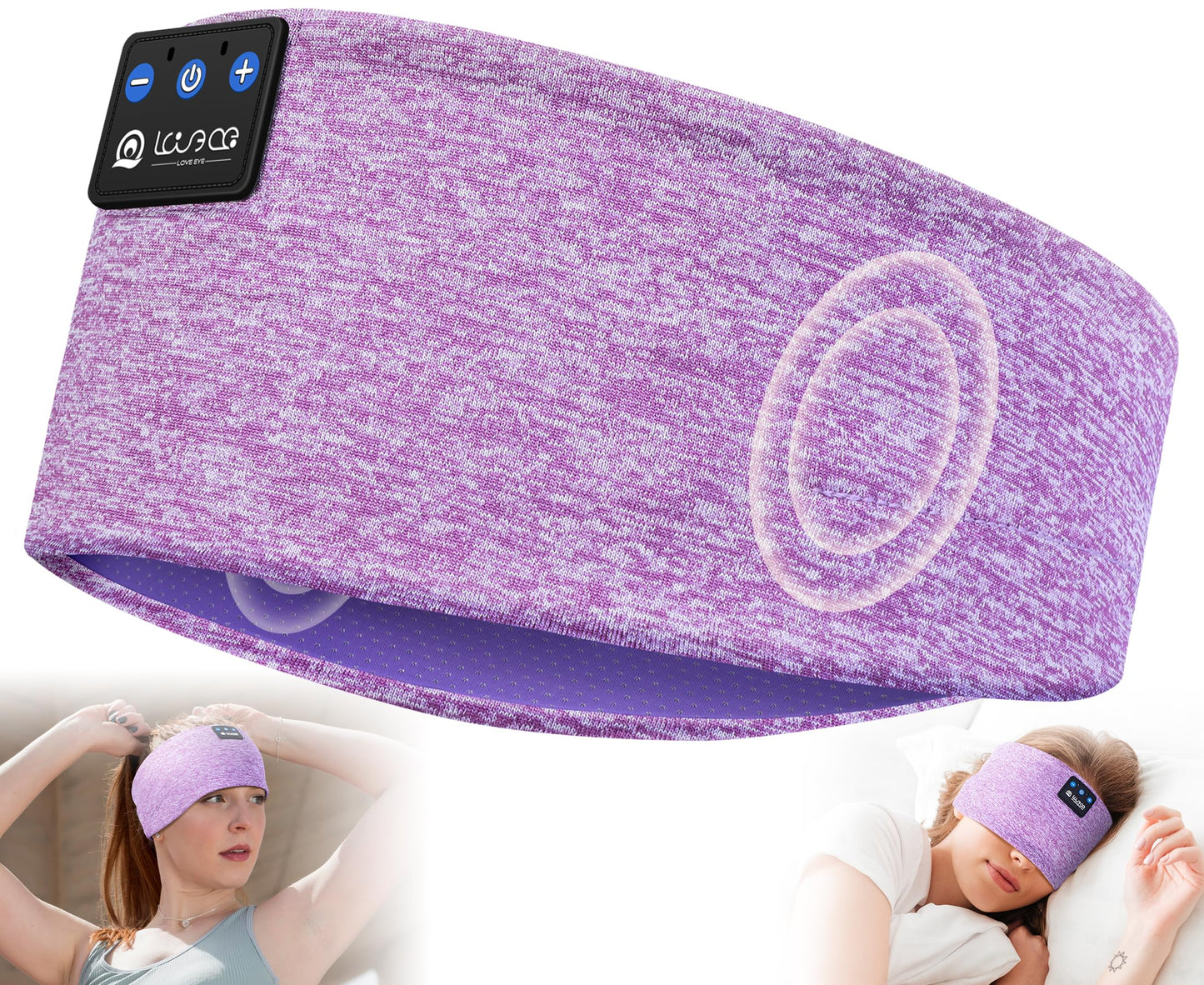 LOVE EYE Sleep Headphones Wireless Headband Headphones Bluetooth 5.4 for Side Sleeper Bluetooth Headband Earphones for Sports for tech Gadgets Gifts…