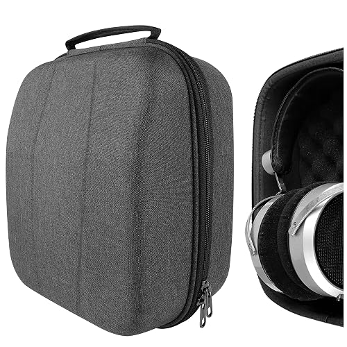 Geekria Shield Case for Large-Sized Over-Ear Headphones, Replacement Hard Shell Travel Carrying Bag with Cable Storage, Compatible with HiFiMAN HE