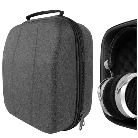 Geekria Shield Case for Large-Sized Over-Ear Headphones, Replacement Hard Shell Travel Carrying Bag with Cable Storage, Compatible with HiFiMAN HE