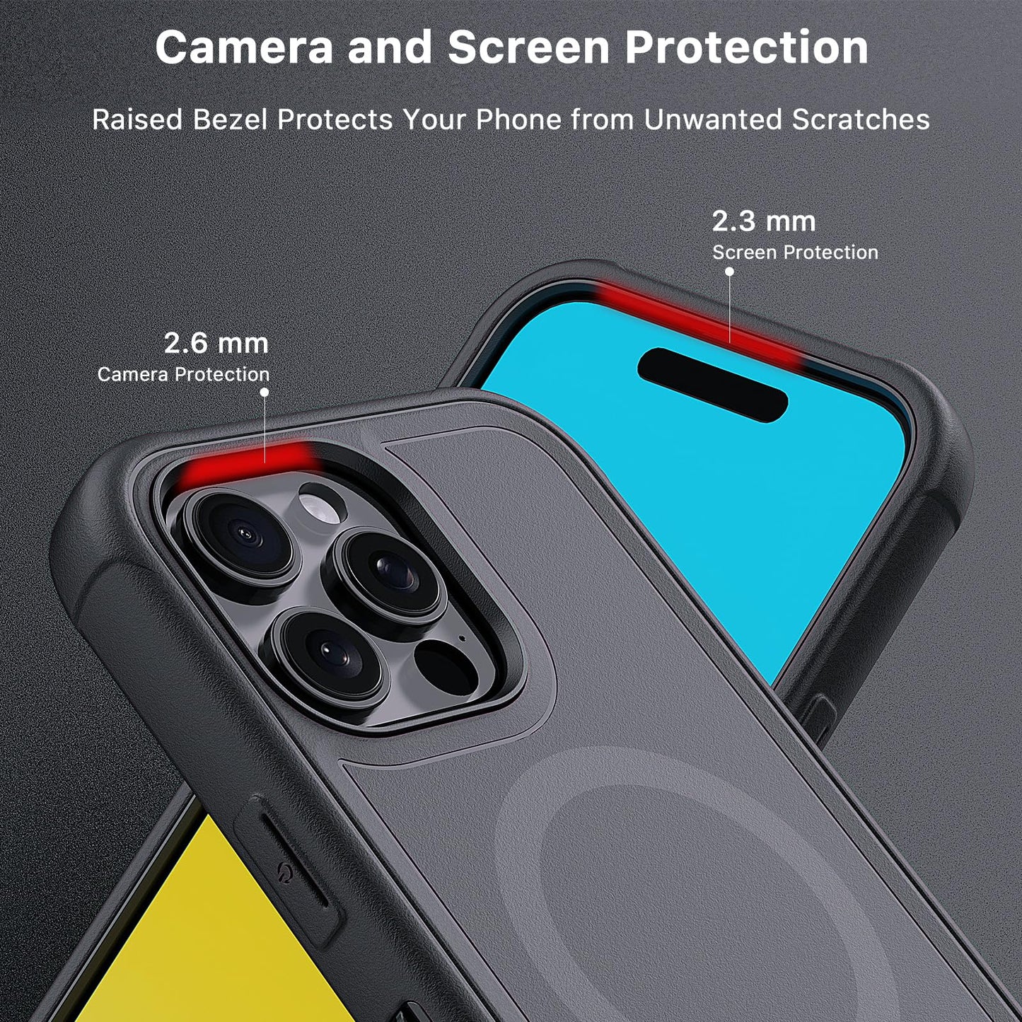 M MYBAT PRO Maverick Series for iPhone 16 Pro Case with Belt Clip Holster,[Compatible with Magsafe] w/Screen