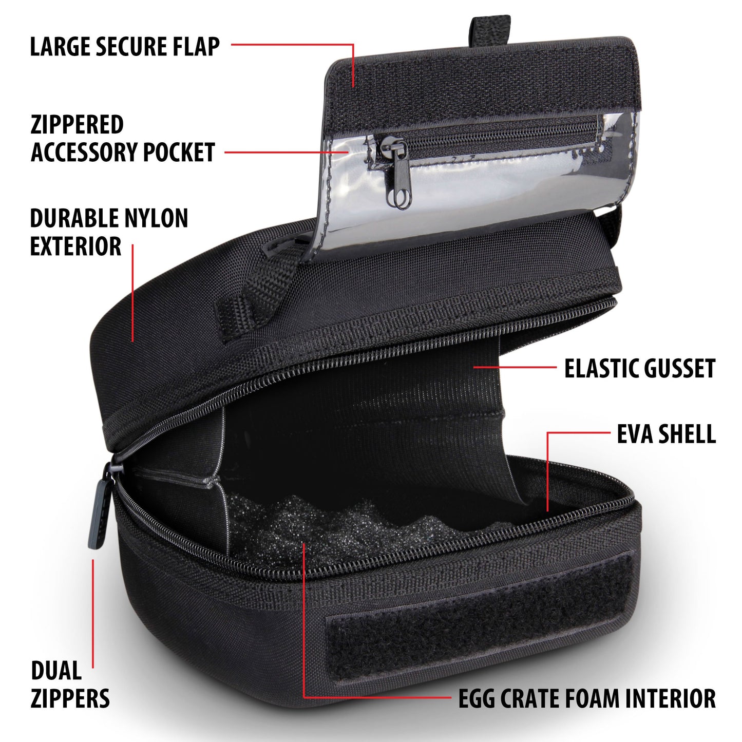 USA Gear Hard Shell Camera Case for DSLR & Mirrorless Cameras, Compatible with Canon, Nikon, Sony & Fujifilm - Fits EOS R100, Rebel T7 / 2000D, Nikon