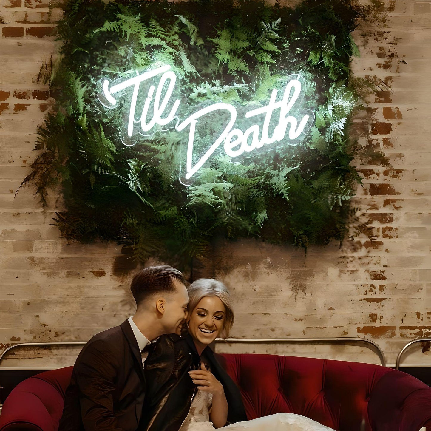 TIL Death Neon Sign - LED Neon Signs Wedding White Neon Light Signs for Home Beer Bar Pub Recreation Room Game Room Windows Garage Wall Restaurant