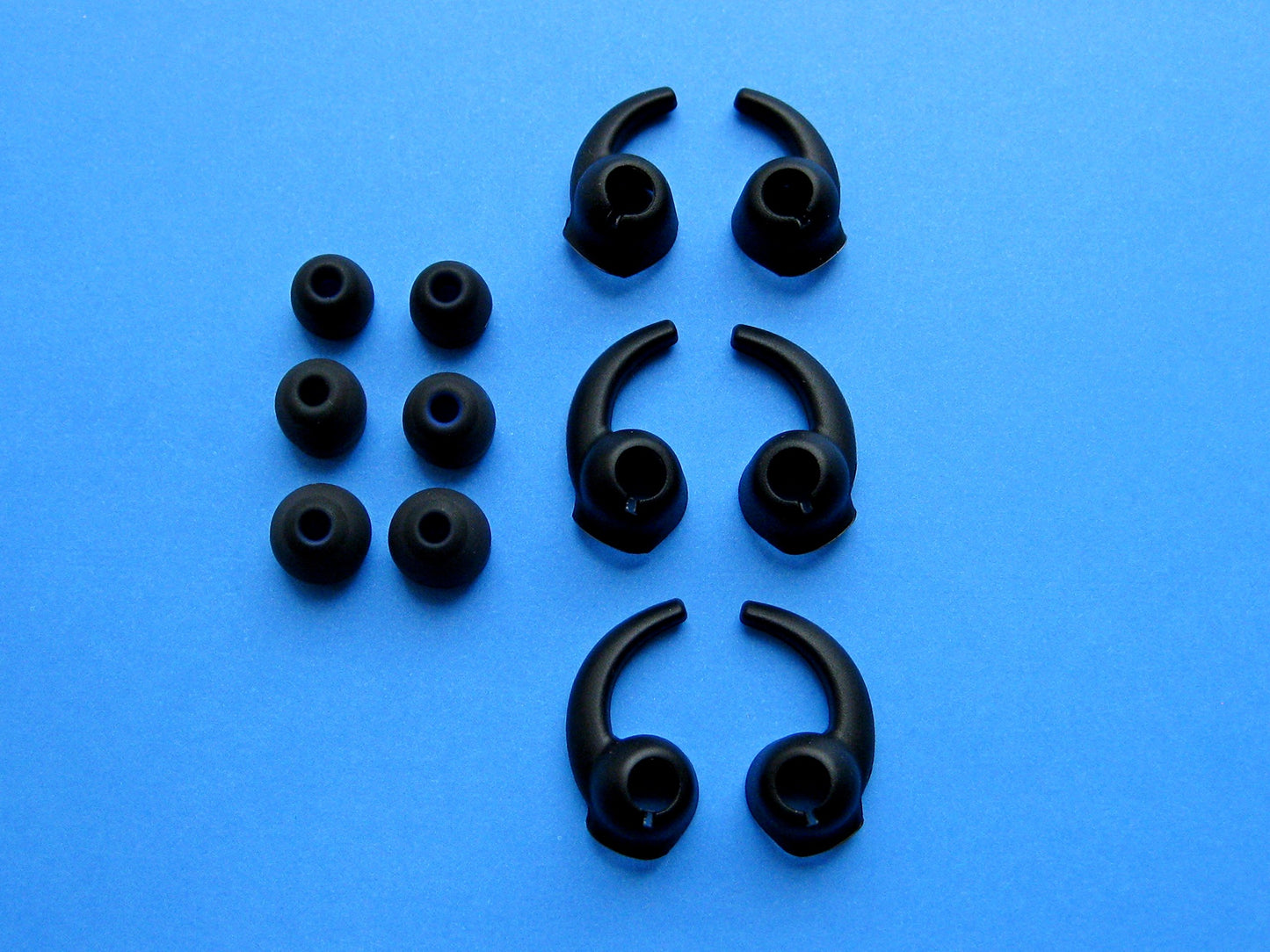 12pcs Round and Stabilizers Ergonomic Set (BK-RND-STB) Replacement Eartips Earbuds Compatible with Jaybird X2 Earphones Headphones