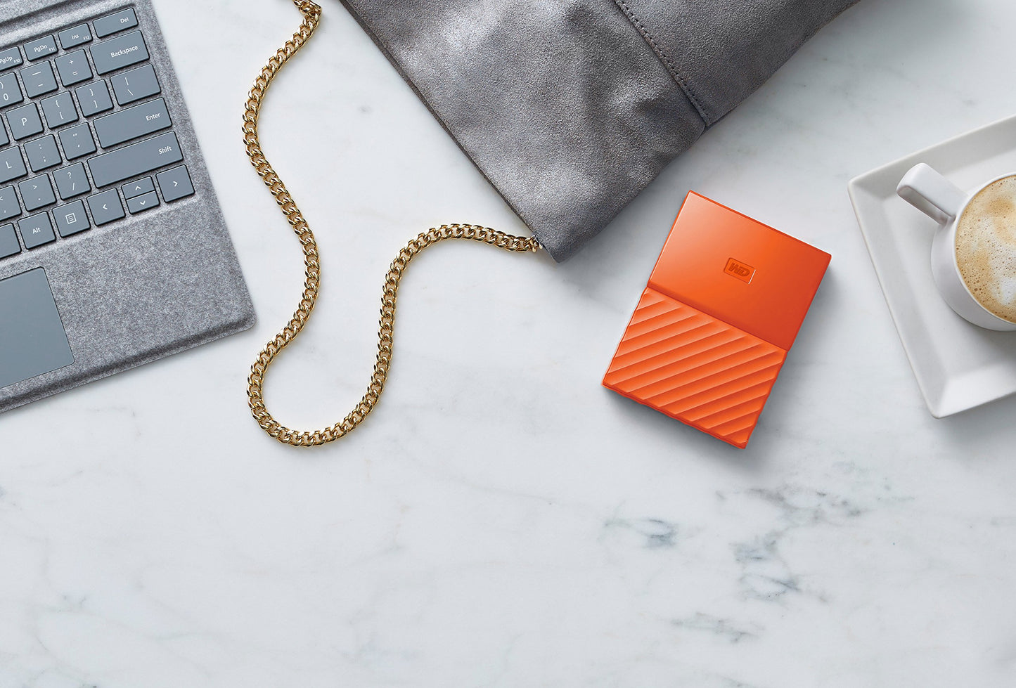 WD 3TB Orange My Passport Portable External Hard Drive - USB 3.0 - WDBYFT0030BOR-WESN