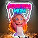 Gifts for Mom Birthday Neon Sign Mothers Day Decorations I Love You Mom Birthday Gifts from Daughter Moms Birthday Gift Ideas Mothers Day Gifts