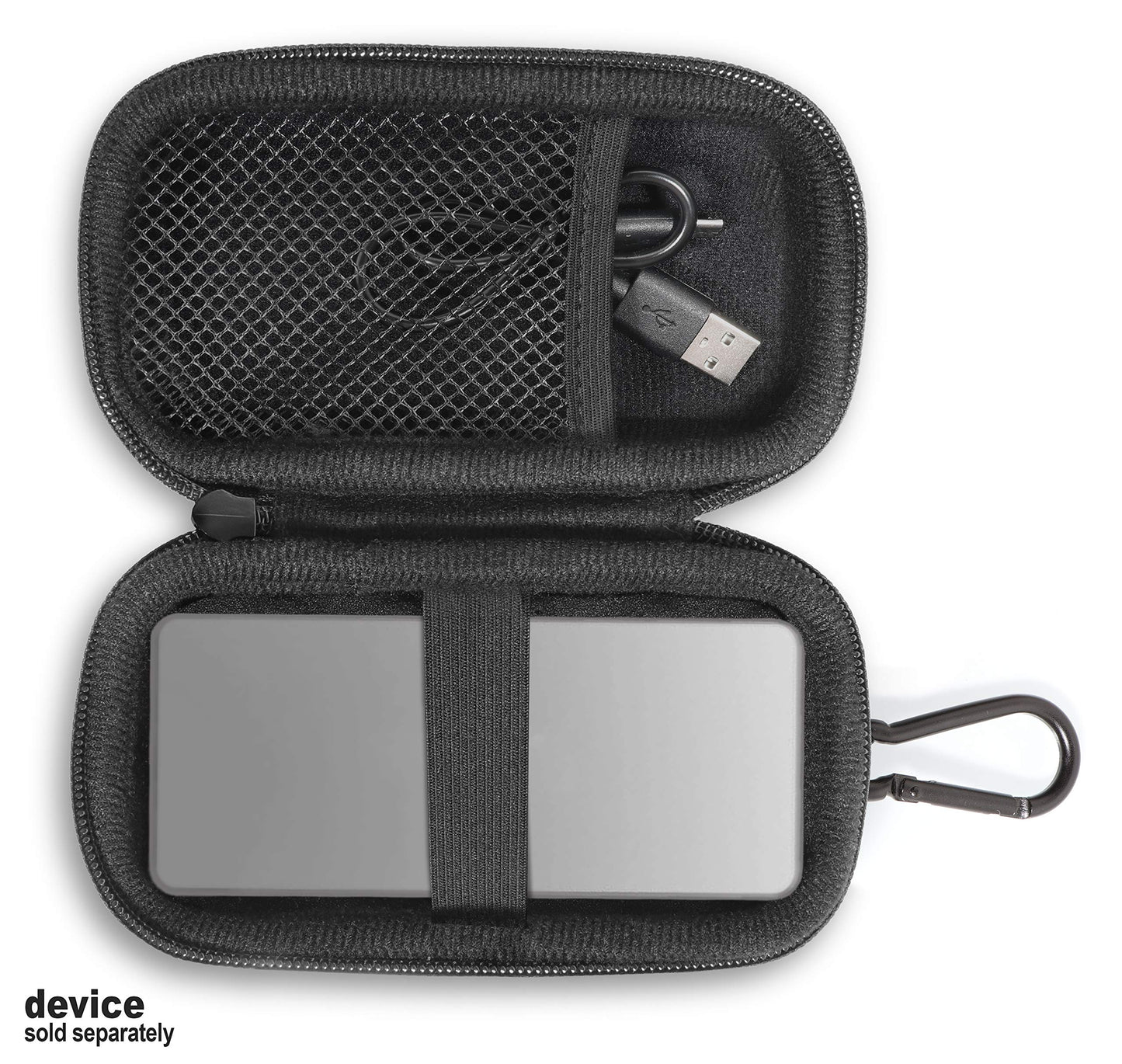 Alltravel Portable Case for Sabrent Rocket Pro 1TB NVMe USB 3.1 External Aluminum SSD, Semi Hard case for Easy Carrying
