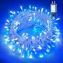 oopswow 100 LED Christmas Lights,33ft 8 Modes Extendable String Lights Outdoor Waterproof,Twinkle Fairy Lights Plug in