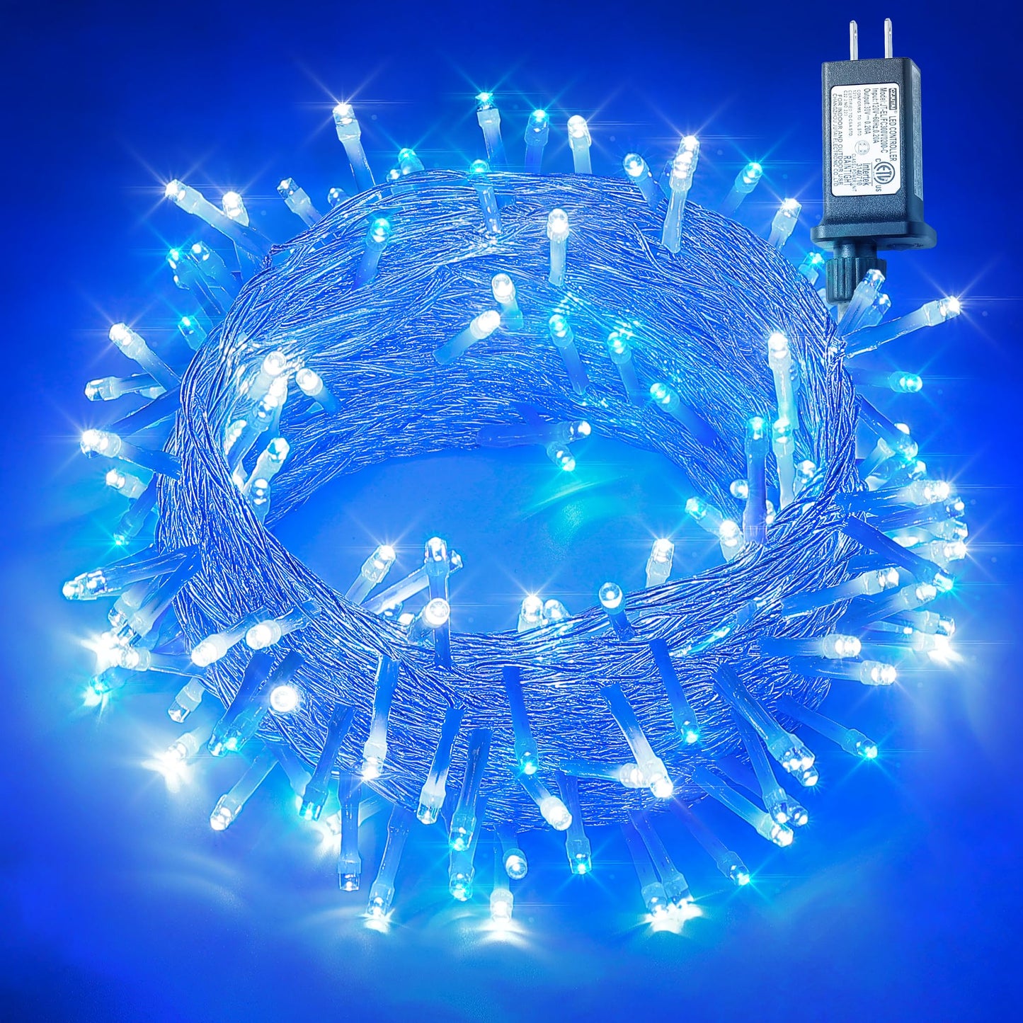 oopswow 100 LED Christmas Lights,33ft 8 Modes Extendable String Lights Outdoor Waterproof,Twinkle Fairy Lights Plug in