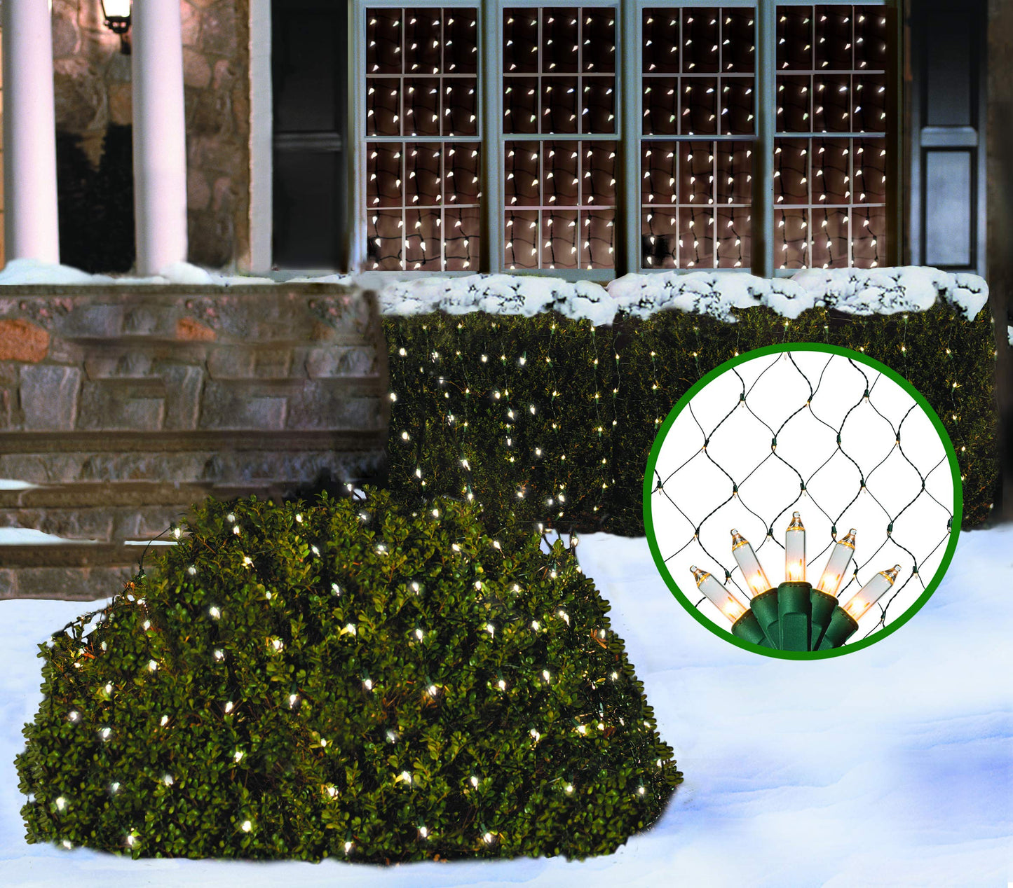 Tupkee Christmas Light Net - 150 Clear Warm Mesh Lights - Random Shimmering Twinkle Lights - 21 of 150 Bulbs Twinkle - 4 ft x 6 ft - Outdoor/Indoor