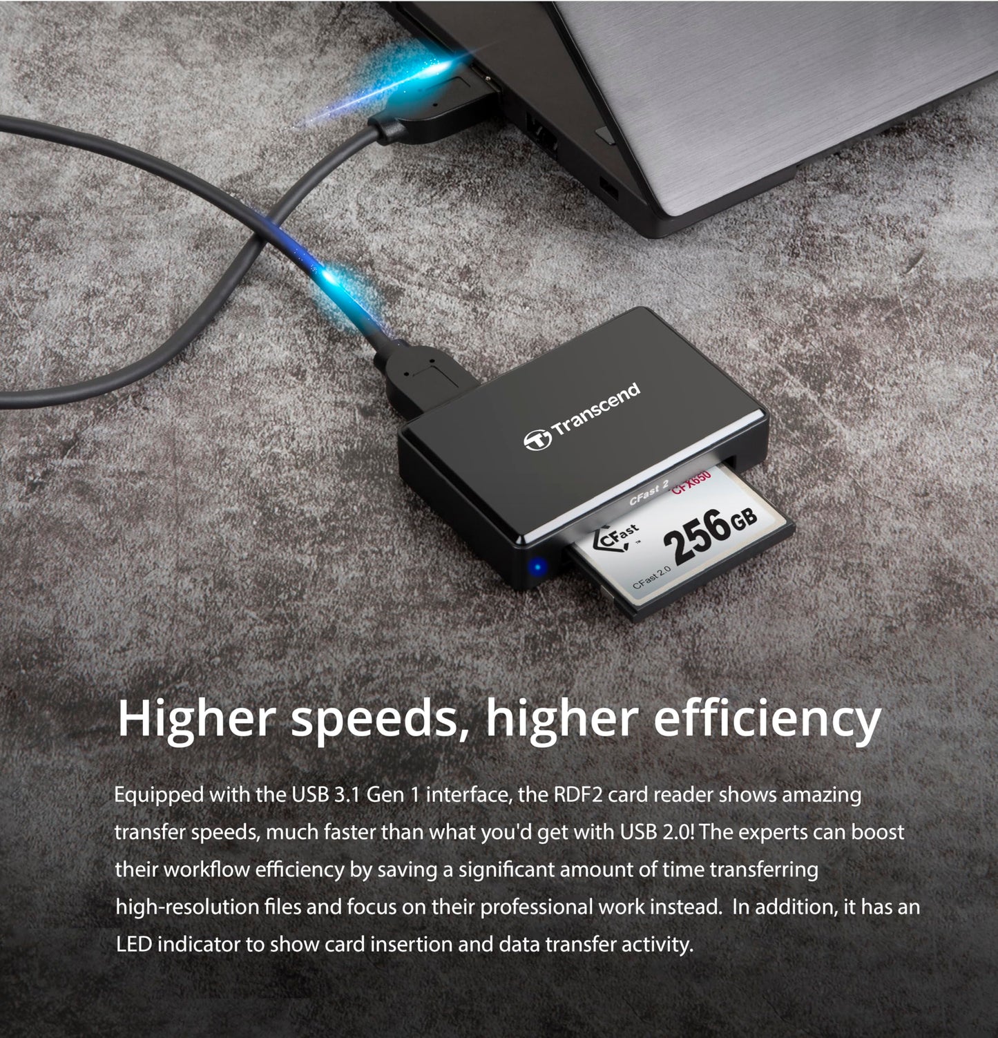 Transcend TS-RDF2 Cfast 2.0 USB 3.1 Card Reader