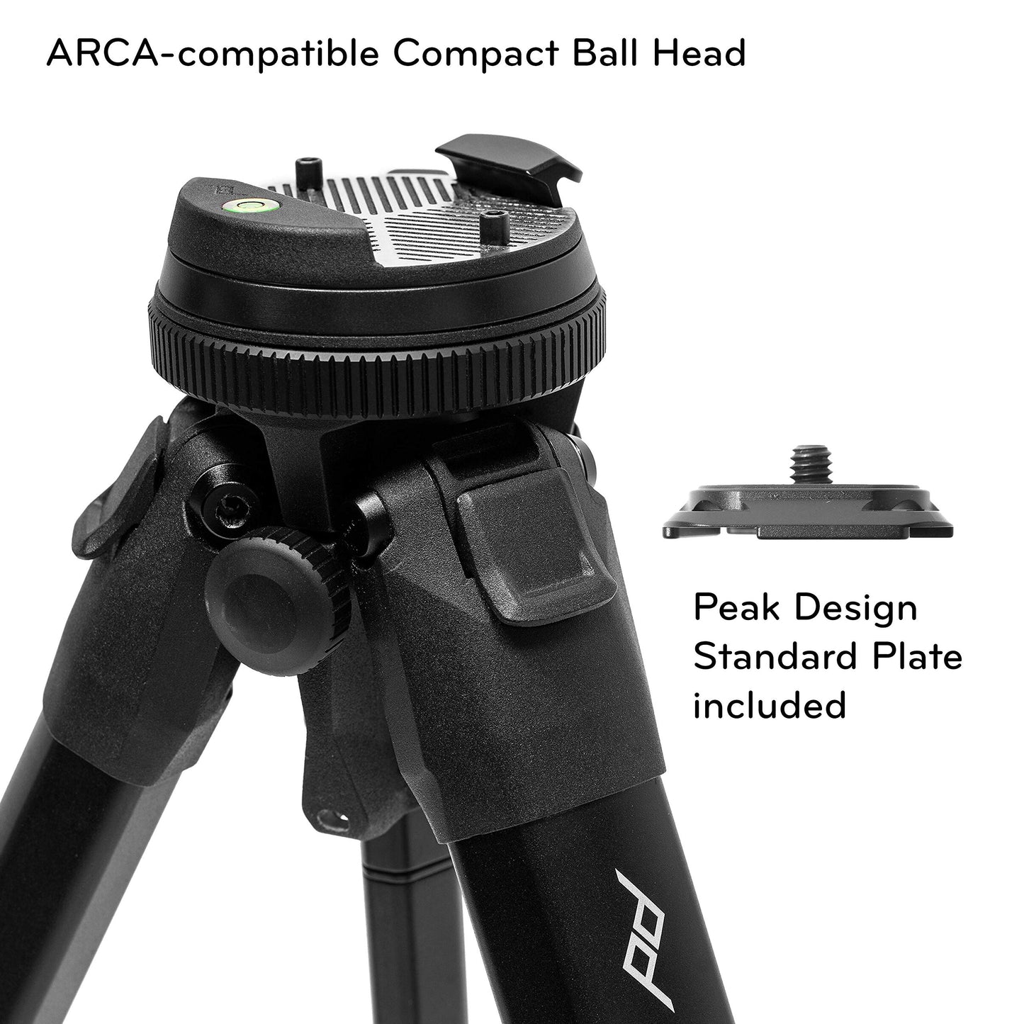 Peak Design Travel Tripod, Carbon Fiber, Compact Design, Quick Setup and Takedown, Pro-Level Stability, Ergonomic Ball Head, Compact and Portable