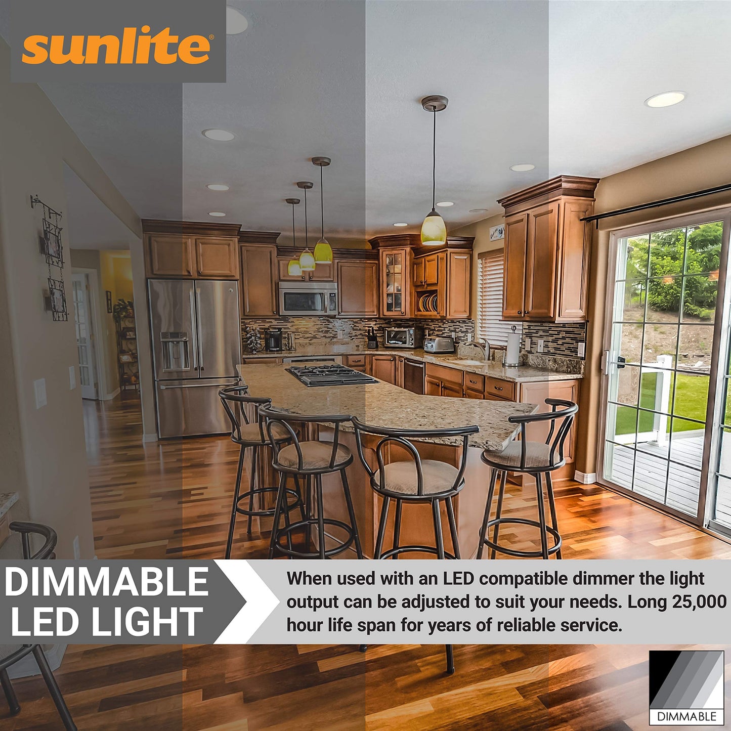 Sunlite 41191 LED BR40 Recessed Light Bulb, 14 Watt (85W Equivalent), 1060 Lumens, Medium Base (E26), Dimmable, Flood, UL Listed, 6500K - Daylight, 6