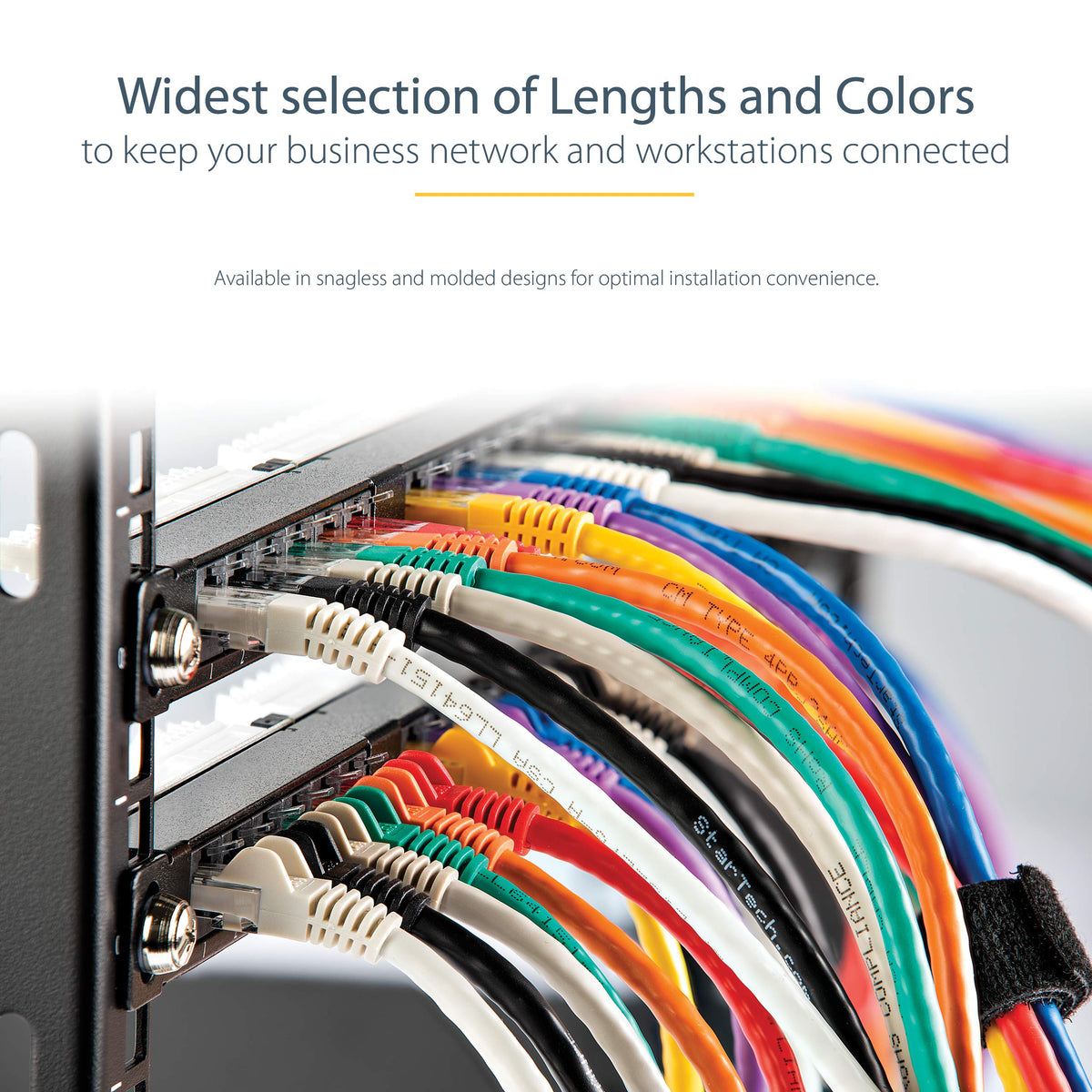 StarTech 50ft CAT6 Cable - White CAT6 Ethernet Cable - Gigabit Ethernet Wire - 250Mhz 100W PoE RJ45 UTP CAT 6 Network Patch Cord Snagless