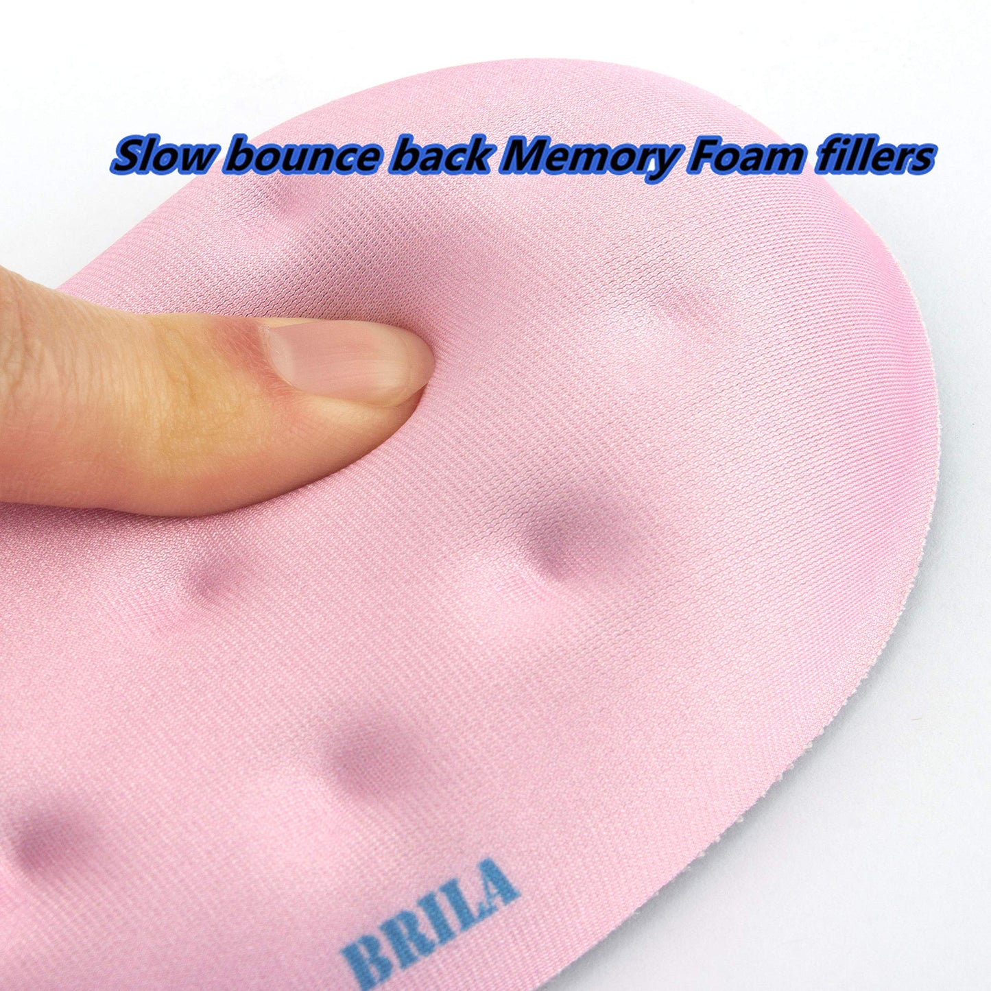 BRILA Ergonomic Memory Foam Mouse Wrist Rest Support Pad Cushion for Computer, Laptop, Office Work, PC Gaming - Massage Holes Design - Wrist Pain