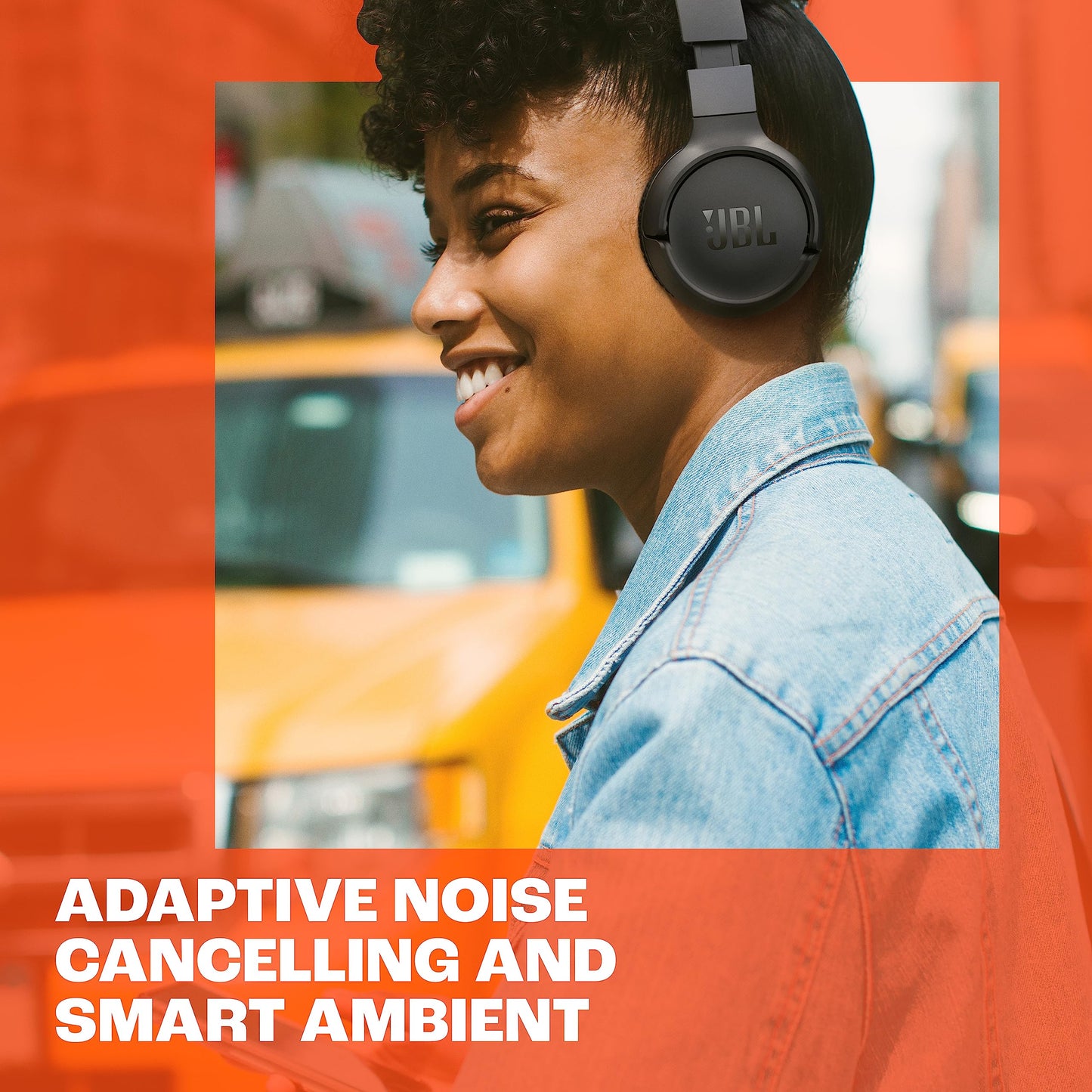 JBL Tune 670NC - Adaptive Noise Cancelling with Smart Ambient Wireless On-Ear Headphones, Up to 70H Battery Life with Speed Charge, Lightweight