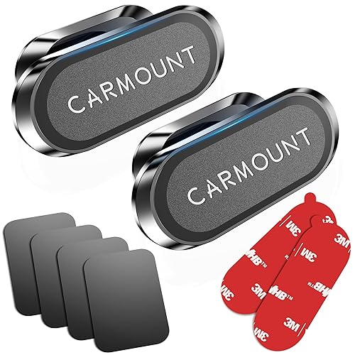 ?2-Pack? Magnetic Phone Holder for Car?Super Magnets?Carmount 2.0 Magnetic phone Mount?360°Rotation?Universal Dashboard Cell Phone Holders for Your