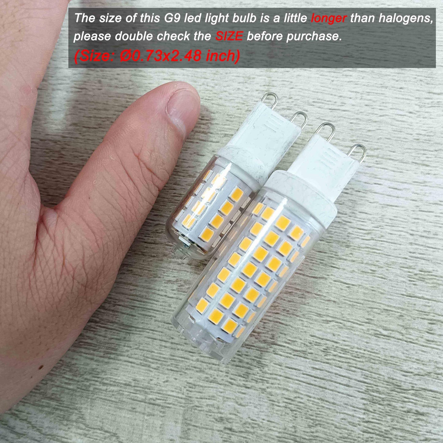 Ziomitus G9 Led Bulbs Dimmable 40W 50W 60W Equivalent,6W Warm White 2700K
