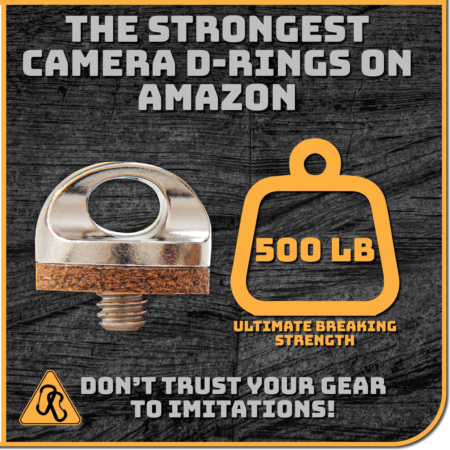 Danger Buddies Camera Tripod Adapter Ring - Quick Install/Release 1/4""-20 Neck and Wrist Strap Mount for Camera Slings and Securing Camera Lanyards