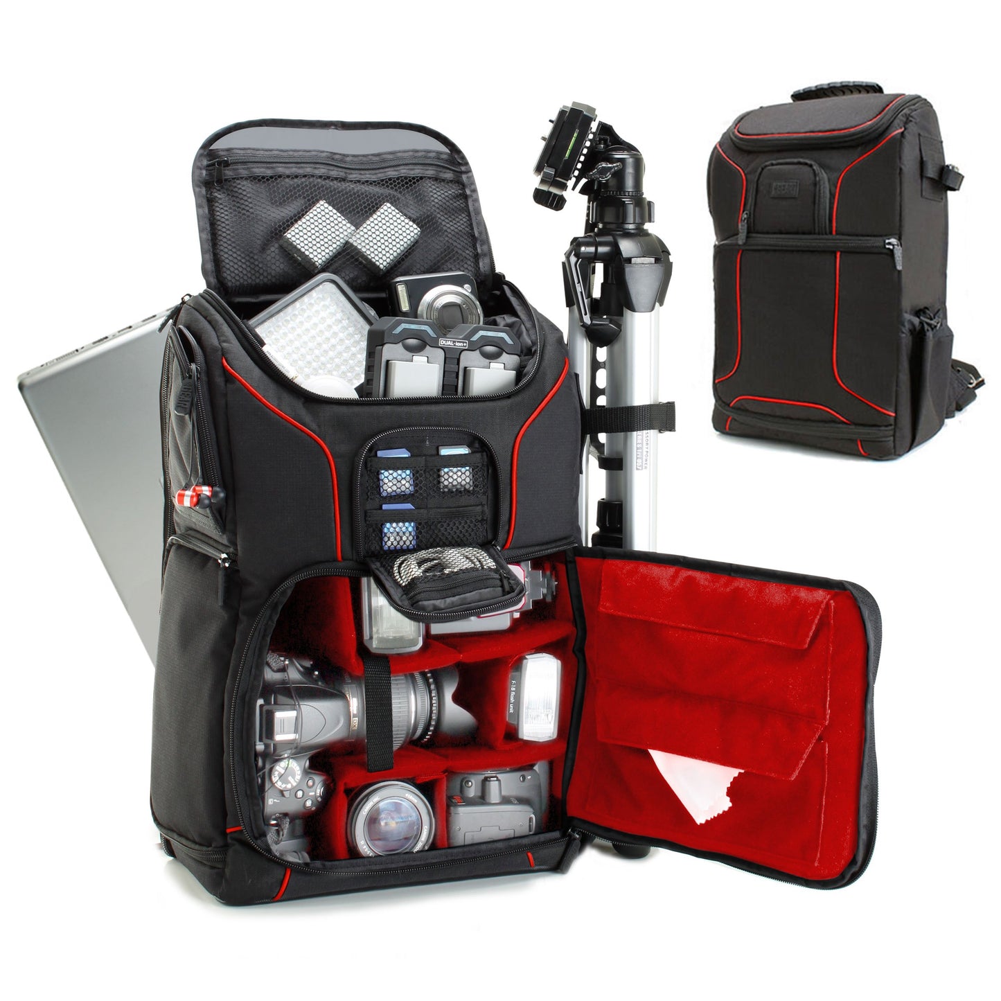 USA Gear Camera Backpack for Photographers DSLR/SLR/Mirrorless Photography Camera Bag with Laptop Compartment, Waterproof Rain Cover & Tripod Holder