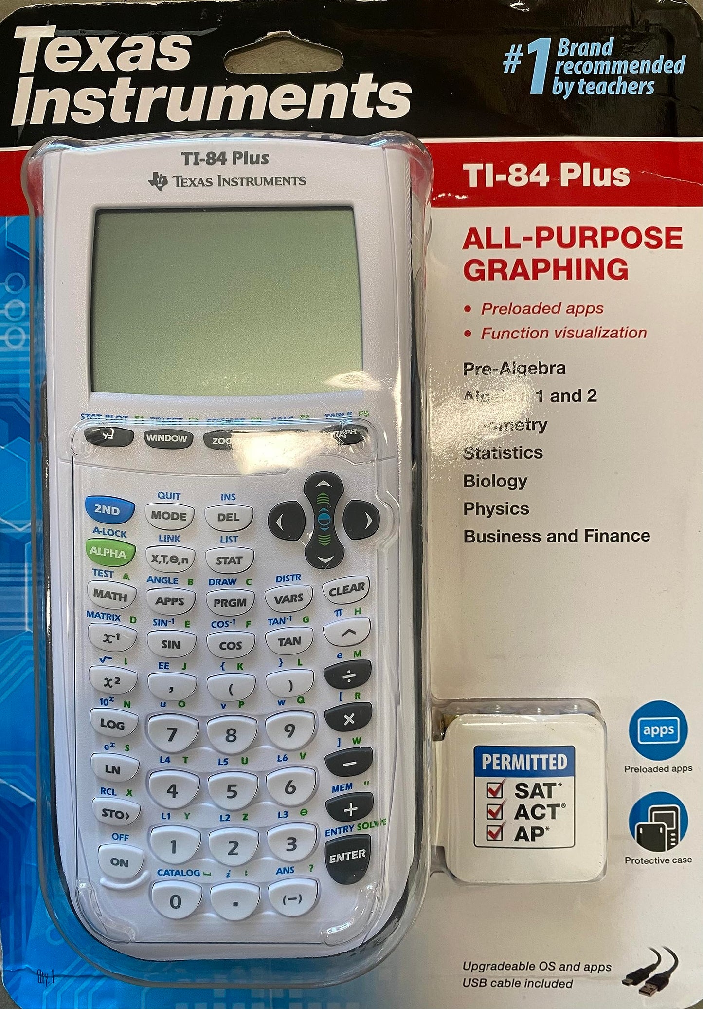 Texas Instruments Ti-84 Plus Graphing Calculator, White