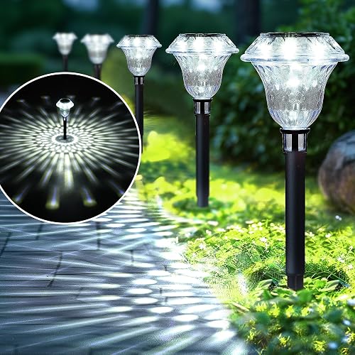 SOLPEX Solar Pathway Lights Garden Decor for Yard, Garden Lights Solar Powered Waterproof Landscape Lighting, Solar Outdoor Lights Porch Decor