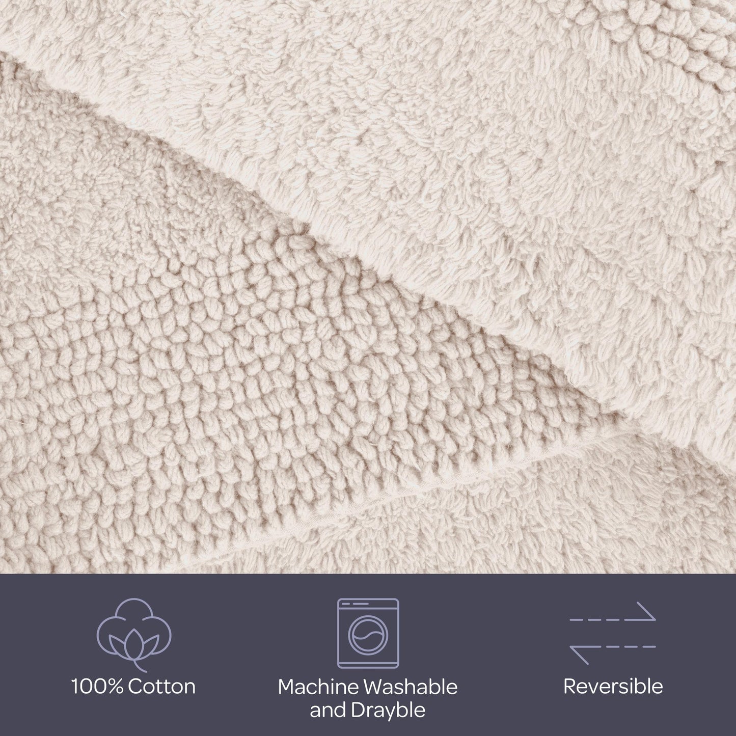 Bedford Home Bathroom Rugs Set (67A-01677) - 2-Piece Cotton Bathroom Mat Set, Machine Washable Standard & Large Bath Mats for Washroom, Kitchen, or…