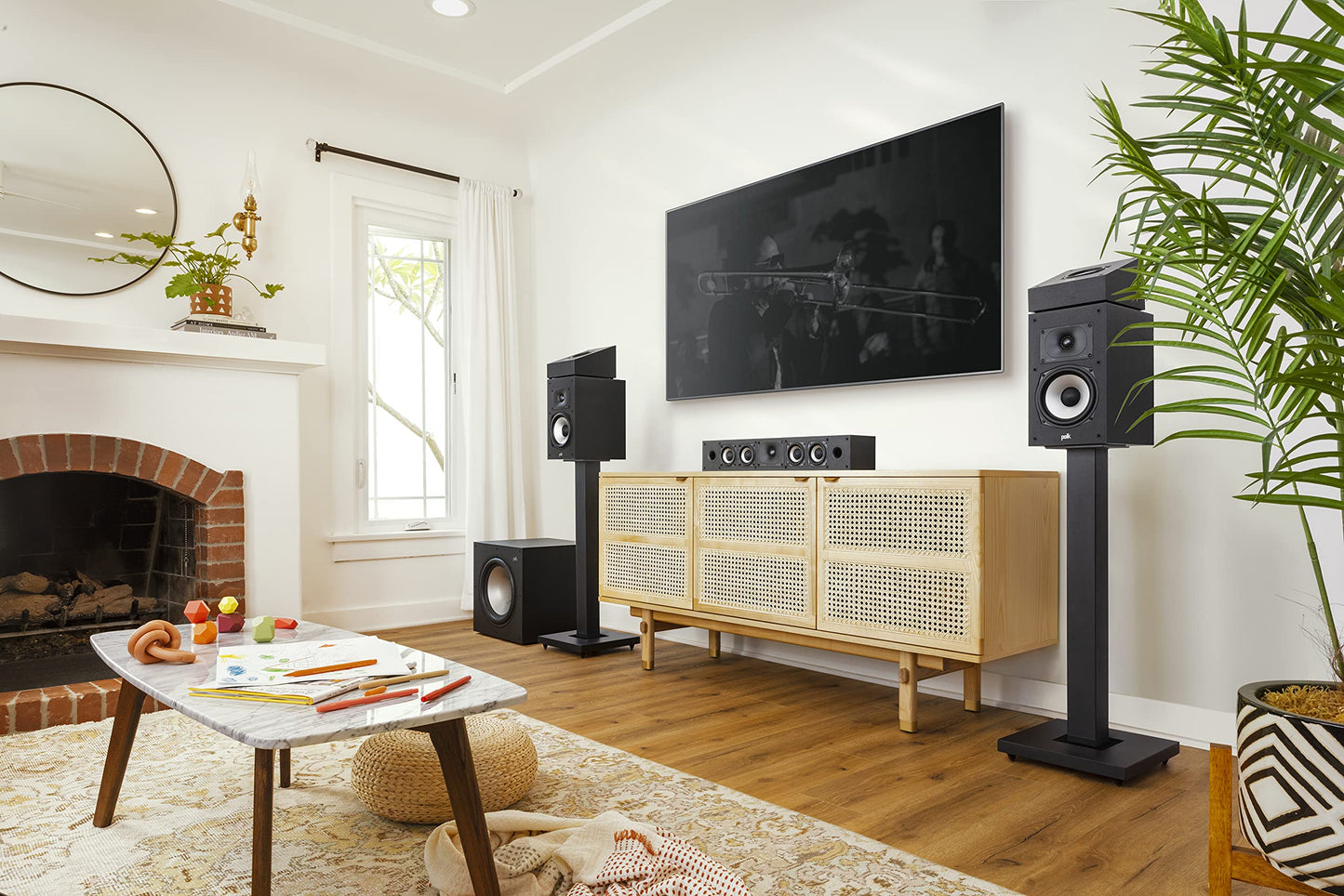 Polk Monitor XT90 Hi-Res Height Speaker Pair for 3D Sound Effect - Dolby Atmos-Certified, DTS:X and DTS Virtual:X Compatible, Surround Sound Speakers