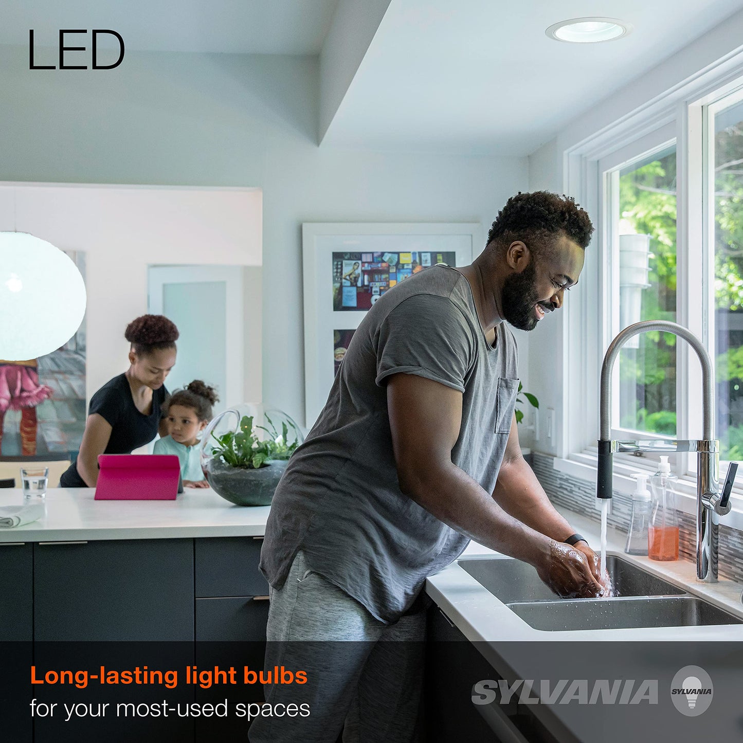 Sylvania LED Flood PAR38 Light Bulb, 90W Equivalent, Efficient 13W, 10 Year, 1175 Lumens, Medium Base, Non-Dimmable, 5000K, Daylight - 2 Pack (79736)